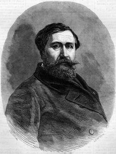 Ritratto del Conte Alfred Emilien de Nieuwerkerke (1811-1892), scultore francese e alto funzionario. Incisione in "Le Monde Illustré" n°212 del 4 maggio 1861 da French School