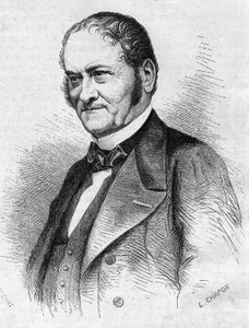 Ritratto del Dr. Jules Cabarrus (1801-1870), medico francese. Incisione in "Le Monde Illustré" n.685 del 28 maggio 1870