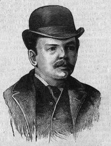 Ritratto del Dr. Leander Starr Jameson, Primo Ministro britannico della Colonia del Capo in Sudafrica. Incisione in 