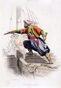 Ritratto di Dragut - Reïs, pirata turco del 16° secolo - in 