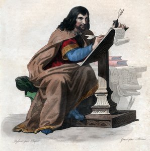 Ritratto di Eginardo (775-840), studioso e cortigiano franco da French School