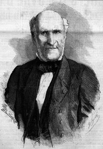 Ritratto di Elie Duca di Decazes e Glucksberg (1780 - 1860), avvocato e politico francese. Incisione in "Le Monde Illustré" n.186 del 3 novembre 1860 da French School