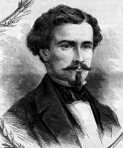 Ritratto di Emile Keller (1828-1909), politico francese. Incisione in 