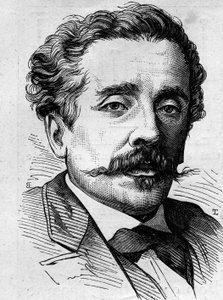 Ritratto di Ernest Lacan (1829-1879), giornalista e scrittore francese. Incisione in "Le Monde Illustré" n.1141 dell