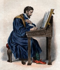 Ritratto di Étienne Jodelle (1532-1573), drammaturgo e poeta francese da French School