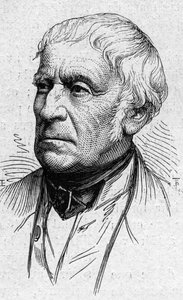 Ritratto di Francois Guizot (1787-1874), politico, storico e accademico francese. Incisione in 