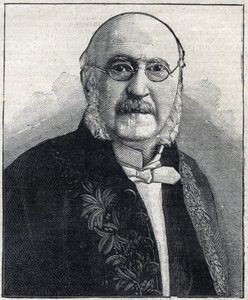 Ritratto di François Jules Suisse detto Jules Simon (1814-1896), filosofo e statista francese, in "Le Petit Parisien". da French School