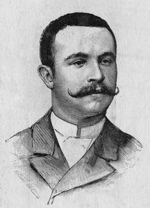 Ritratto di François Lhoste (1859-1887), aeronauta francese - in 