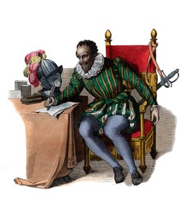 Ritratto di Francois de Malherbe, poeta, critico e traduttore francese da French School