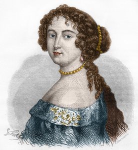 Ritratto di Françoise Athénaïs di Rochechouart Mortemart, Marchesa di Montespan (o Madame de Montespan) (1640-1707). Incisione del 1879.