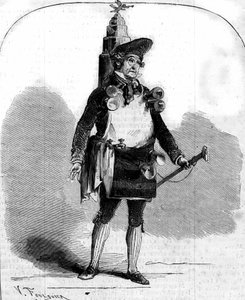 Ritratto di Frédérick Lemaître (1800-1876), comico francese in “Le Marchand de coco” di Adolphe d