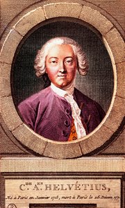 Ritratto del filosofo francese Claude Adrien Helvetius (1715-1771), incisione. 1772. da French School