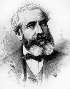 Ritratto di Gabriel Jean Antoine Davioud (1824-1881), architetto francese. Incisione in "Le Monde Illustré" n.1255 del 16 aprile 1881 da French School