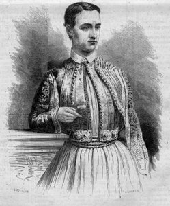 Ritratto di Giorgio I, re di Grecia. Incisione in "Le Monde Illustré" n. 340 del 17 ottobre da French School