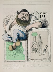 Ritratto di Gustave Courbet (1819-77) illustrazione da Gill Revue, pub. da Marchandeau, 1868 da French School