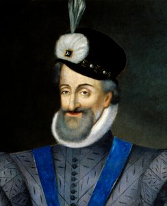 Ritratto di Enrico IV (1553-1610) Re di Francia. Dettaglio. Pittura anonima francese del XVII secolo da French School