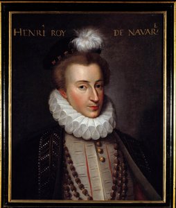 Ritratto di Enrico IV (1553-1610) Re di Francia. Dipinto della Scuola Francese. XVI secolo Pau, museo del castello da French School