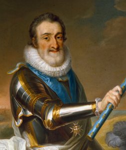 Ritratto di Enrico IV di Francia, in armatura (dettaglio) da French School