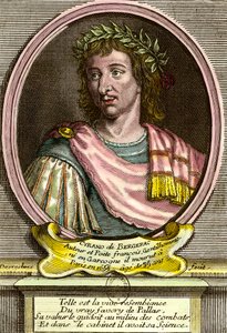 Ritratto di Ercole Savinien di Cyrano de Bergerac (1619-1655) scrittore francese da French School