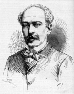 Ritratto di Hermenegildo Capelo (1841-1917), esploratore portoghese. Incisione in 