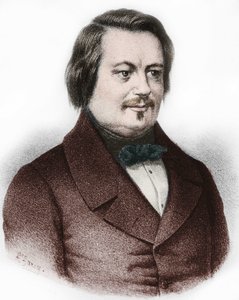 Ritratto di Honoré de Balzac (1799-1850), romanziere francese da French School