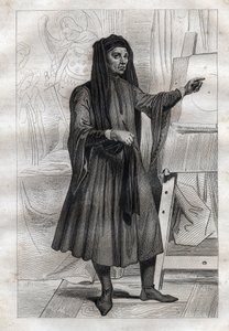 Ritratto del pittore italiano Giotto di Bondone (Ambrogiotto di Bondone) da French School