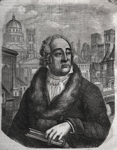 Ritratto di Jacques-Antoine Dulaure (1755-1835) archeologo e storico francese - Incisione in "The physical, civil and moral history of Paris: from the first historical times to the present day" di Jacques Antoine Dulaure. 1853 da French School