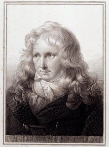 Ritratto di Jacques Henri Bernardin de Saint-Pierre (1737-1814), scrittore francese. Incisione anonima del XVIII secolo. Parigi, Biblioteca della Sorbona