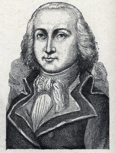 Ritratto di Jean Baptiste Cyrus Adelaide de Timbrune de Thiembronne detto Valencia, conte di Valencia e generale della Rivoluzione francese (1757-1822). Incisione del 1889. Collezione privata da French School