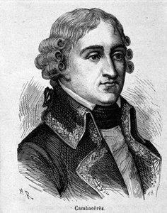 Ritratto di Jean Jacques Régis de Cambacérès, Duca di Parma, giurista e politico francese (1753-1824) - incisione - in "L