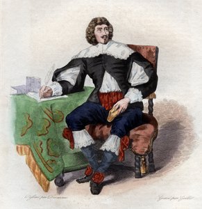 Ritratto di Jean Louis Guez de Balzac (1597-1654), autore francese da French School