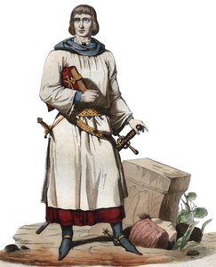 Ritratto di Jean de Joinville (1225-1317), cronista della Francia medievale da French School