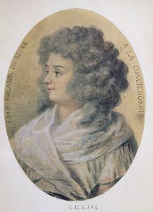 Ritratto di Jeanne-Marie Roland de la Platiere (nata Philippon) (1754-93) alla Conciergerie