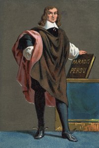 Ritratto di John Milton, poeta e saggista inglese (1608 - 1674) da French School