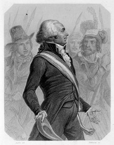 Ritratto di Jérôme Pétion de Villeneuve (1756-1794), politico francese. In "La storia dei Girondini" di Lamartine da French School