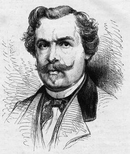 Ritratto di Jules de Goncourt (1830-1870), scrittore francese. Incisione in "Le Monde Illustré" n. 690 del 2 luglio 1870