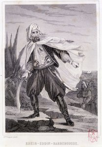 Ritratto di Kheir - Eddin - Barberousse, pirata turco del 16° secolo - in 