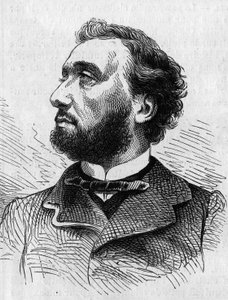 Ritratto di Léon Gambetta (1838-1882), politico francese. Incisione in "Le Monde Illustré" n. 634 del 5 giugno da French School