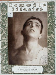 Ritratto di Leonid Massine, illustrazione di copertina della rivista 