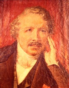 Ritratto di Louis-Jacques Daguerre (1787-1851) (olio su tela) da French School