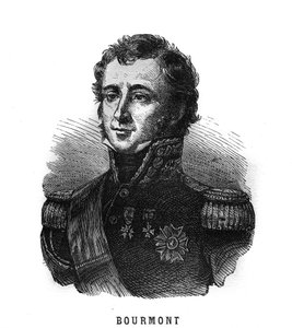 Ritratto di Louis Auguste Victor de Ghaisne de Bourmont (1773-1846), maresciallo di Francia. Incisione in "Le Illustrazioni dell