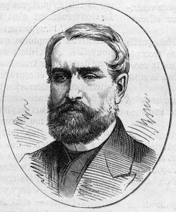 Ritratto di Louis Cabat (1812-1893), pittore francese. Incisione in 