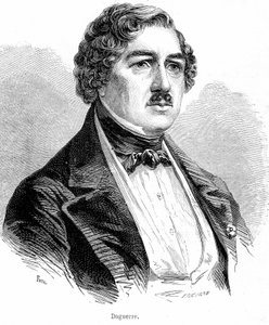 Ritratto di Louis Daguerre - incisione da French School