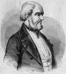 Ritratto di Louis Garneray (1783-1857), marinaio, pittore e storico marittimo francese. Incisione in "Le Monde Illustré" n.26 del 10 ottobre