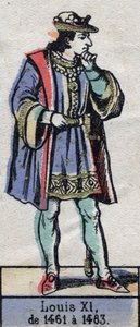 Ritratto di Luigi XI di Francia, noto come il Prudente (1423-1483) (dinastia dei Capetingi). Illustrazione fine XIX secolo