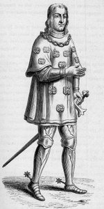 Ritratto di Louis de Malet, signore di Graville (ca. 1441-ca. 1519), ammiraglio di Francia nel 1487, in costume di guerra e torneo da French School