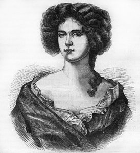 Ritratto di Louise de Keroualle (1649-1734), Duchessa di Portsmouth e amante di Carlo II (1630-1685). Incisione in “La storia della prostituzione e della depravazione tra tutti i popoli del mondo dall