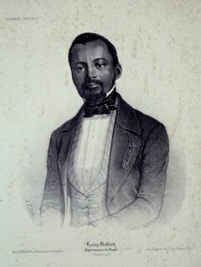 Ritratto di Louisy Mathieu (1817-1874), ex schiavo e deputato di Guadalupa. Incisione del XIX secolo