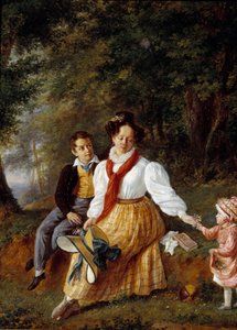 Ritratto di Madame Paul de Lock con i suoi figli da French School