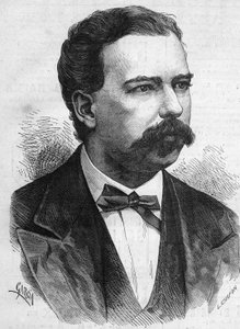 Ritratto di Manuel Pardo (1834-1878), Presidente del Perù dal 1872 al 1876. Incisione in “Le Monde Illustré” n.1132 del 7 dicembre 1878.